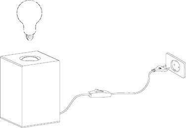 Настільна лампа EGLO Prestwick: вінтажний стиль, індустріальний дизайн, бетон, сірий колір, з вимикачем, патрон E27