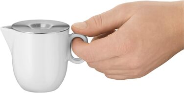 WMF Barista Sugar Bowl & Cream/Milk Pitcher Set - 130ml & 170ml - Porcelain with Lids and Saucers - Dishwasher Safe