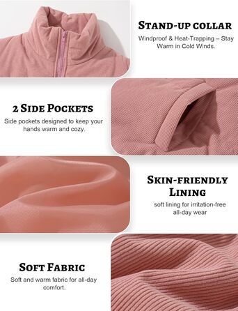 Жіноча тепла безрукавка FEOYA: коротка, з високим коміром, утеплена, рожевого кольору