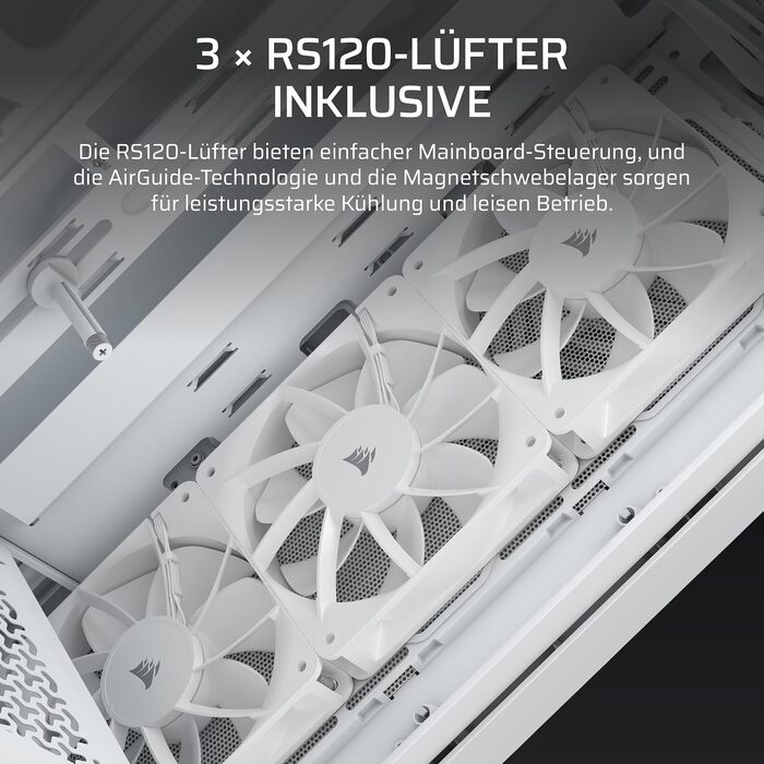 Корпус для ПК Corsair 3200D RS Mid-Tower ATX, білий
