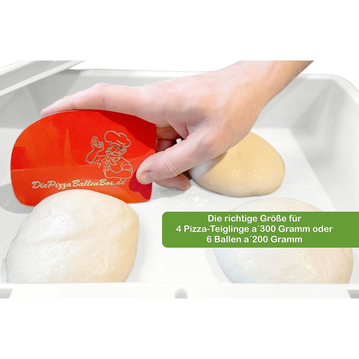 Pizza Ball Box Proofing Box for Pizza Dough Sourdough Yeast Dough Food Grade 30x40x8 cm (1 Box with 1 Lid) white
