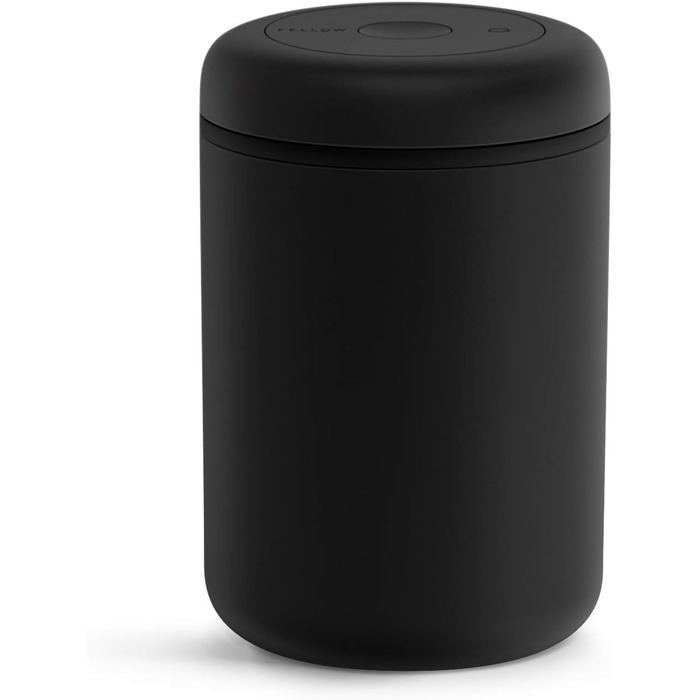 Fellow Vacuum Storage Canisters for Coffee and Food, Integrated Vacuum Pump, Airtight Seal, 1.2 Liter, Matte Black