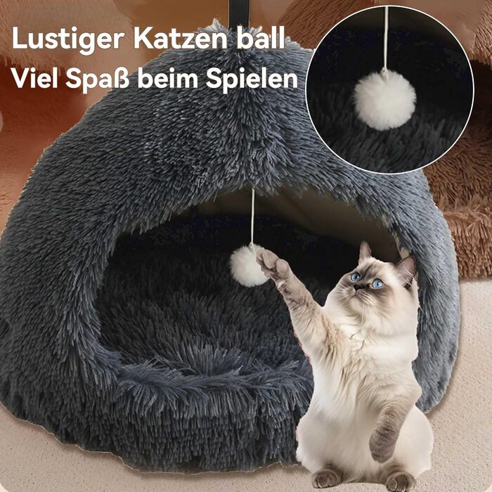 Ліжко для кота на батарею, тепле ліжко-гамак для кота, м'яке ліжко з плюшу, сіре, 45x30 см