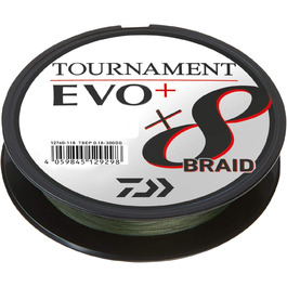 Плетена волосінь Daiwa Tournament X8 Braid EVO+ 0.18 мм 270 м, темно-зелена
