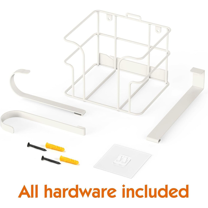 Кріплення для прасувальної дошки TJ.MOREE для дверей/стіни, біле. Організатор для прасування, зберігання прасувальної дошки та праски.