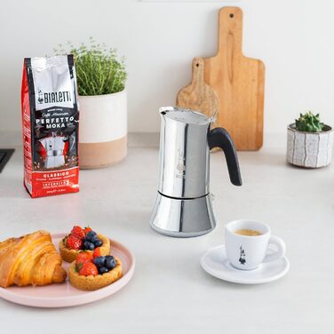 Кавомашина Bialetti Venus Induction - 4 чашки, нержавіюча сталь, срібна