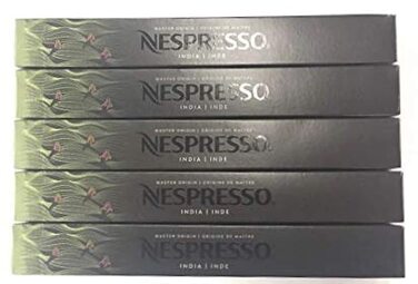 Кава Nespresso Original India: суміш Арабіки та Робусти, темне обсмаження | 100 капсул | Сумісна з Nespresso Original