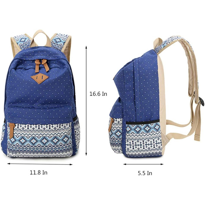 Жіночий/Дівчачий рюкзак у стилі vintage з кольоровими смужками. Чорний канвасний рюкзак для підліток, дівчат та студентів