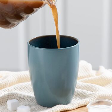 Handle-less cups, Vancasso BUBBLE 12-piece stoneware cup set, coffee cups 380ml
