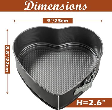 Форма для випічки Webake Springform Herz, 23 см, антипригарне покриття, у формі серця