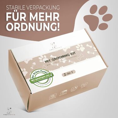 Pretty Paw® Profi Набір для догляду за котами: щітка та аксесуари для грумінгу | Безпечна та гігієнічна | Підходить для короткої та довгої шерсті