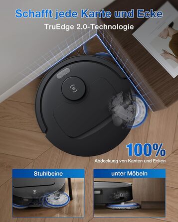 Робот-пилосос ECOVACS DEEBOT T30S PRO з функцією миття, 11000 Па, технологія ZeroTangle, миття гарячою водою 70°C, TruEdge™ для миття країв, акумулятор 6400 мАг, уникнення перешкод за допомогою AI (T30C OMNI Gen2 S)
