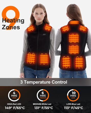 Електрична гріюча жилетка для жінок з Powerbank 16000mAh 7.4V - тепла жилетка для сноубордингу, катання на моториках та активного відпочинку