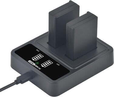 Акумулятор Nikon EN-EL9/EN-EL9a 2000mAh + зарядний пристрій Type-C для D3000, D5000, D40, D40x, D60