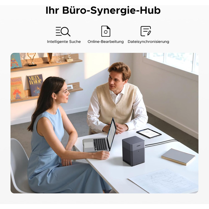 NAS UGREEN NASync DH4300 Plus: 2 відсіки, NFC, 4GB RAM, 1GbE LAN, для дому