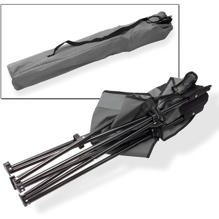 Складний стілець DEMA з високою спинкою сірого кольору