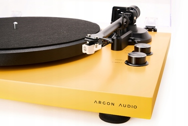 Вініловий програвач Argon Audio TT MK2 (жовтий) з картриджем Audio-Technica AT3600L
