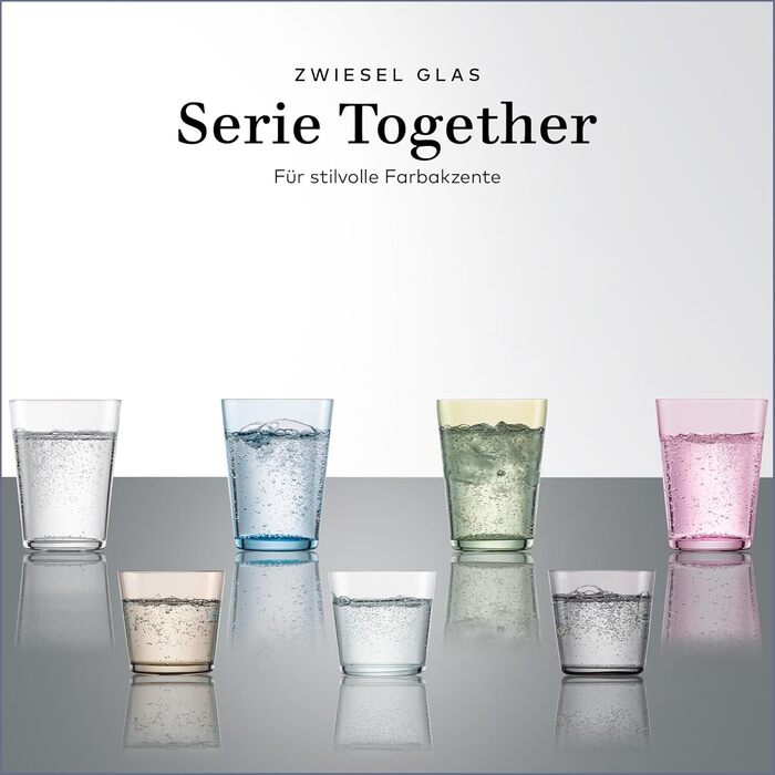 Zwiesel Glas Water Glass Together 0.3L (Set of 4), beautifully shaped drinking glasses, dishwasher-safe Tritan crystal glasses, Made in Germany (Art.-Nr. 122337)