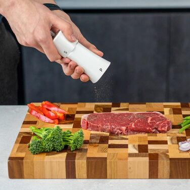 Набір для солі та перцю Grunwerg 2-в-1, пластиковий, білий