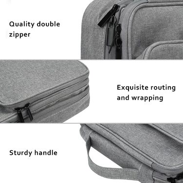 Органайзер для аксесуарів Gocokia: велика місткість, для кабелів, iPad, жорстких дисків, з передньою кишенею