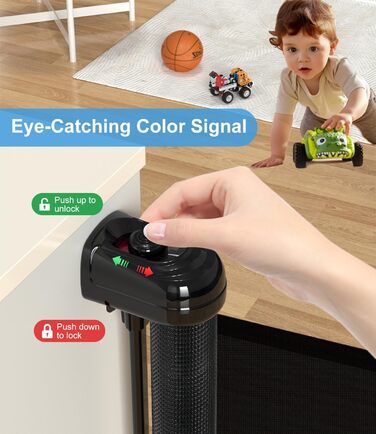 Захист від падіння для дітей Nalezuns: висувний захист для сходів, 0-180 см, сірий/чорний