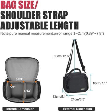 Сумка для камери CADeN, водонепроникна, для Canon, Nikon, Sony (чорна, S)