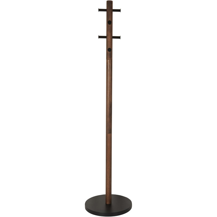 Umbra Pillar Coat Rack with Stool, Default_no_Selection_Value, White/Natural, One Size (Black/Walnut, Coat Rack)