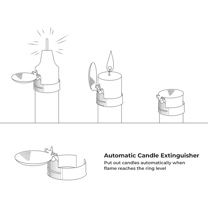 OLEEK (12 Pack Automatic Candle Extinguishers, Candle Snuffer, Automatic Candle Extinguisher, Candle Snuffer, Swedish Candle Snuffer, Automatic Candle Extinguisher, Swedish Candle Snuffer, Candle Set