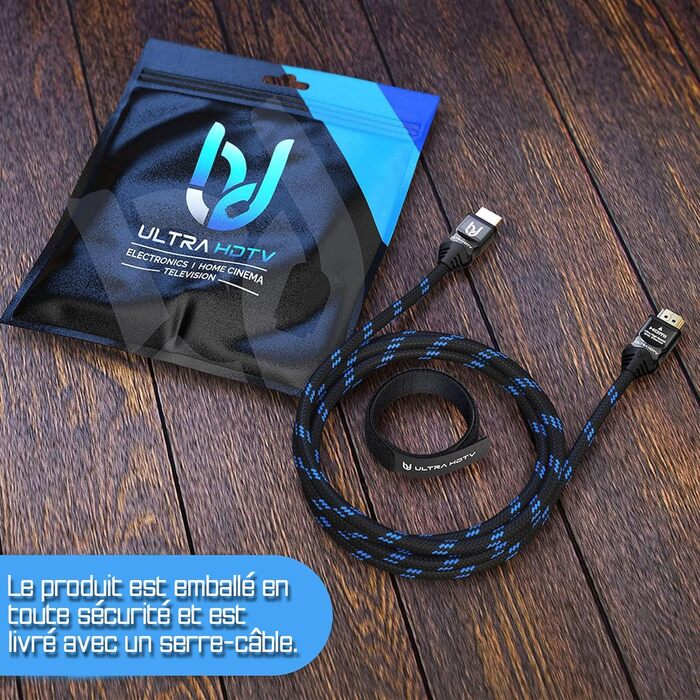 HDMI-кабель 8K Ultra HD 1 метр - Ultra High Speed 2.1, 48 Gbps, HDR10+, eARC, DTS:X, HDCP 2.2/2.3