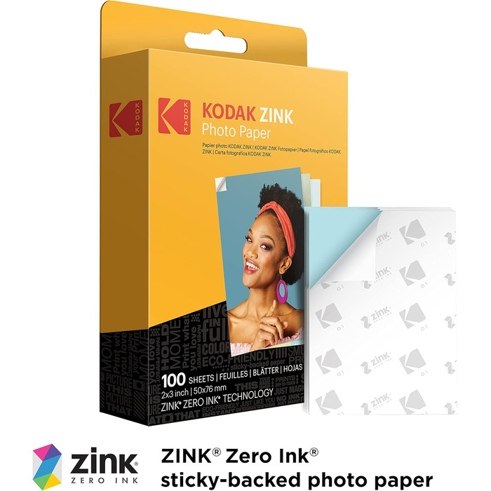 Фотодрук Kodak Dock Plus 4PASS Mobiler: принтер для фото 10x15 см + 10 листів фотопаперу (чорний)