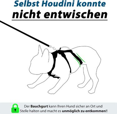 Нашийник для собак з повідком, безпечний нашийник від виривання, анти-тяговий нашийник з ручкою та світловідбиваючими елементами, легкий, регульований нашийник для середніх собак (Чорний, XS). Дуже маленький, чорний