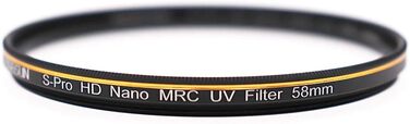 Фільтр UV JONGSUN 58mm S-Pro HD Nano MRC з багатошаровим покриттям B270 для захисту від ультрафіолету