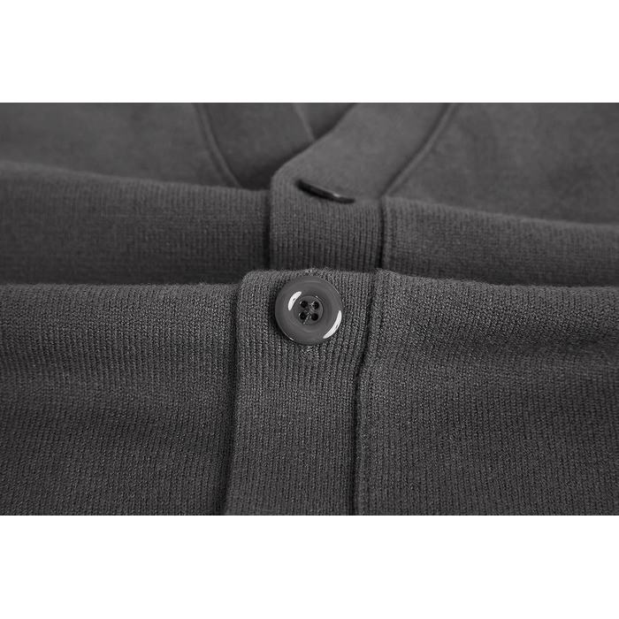 Чоловічий кардиган Runcati з в'язаного полотна, без коміра, сірий, XL