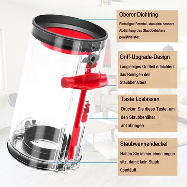 Електрична насадка для миття підлоги Dyson V11, V10, V8, V7, V15 (з резервуаром для води та 6 змінних серветок)
