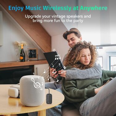 Bluetooth адаптер-трансмітер SONRU 5.3 Airfly 2-в-1, передавач та приймач аудіо (3.5 мм Aux) для навушників, ТБ, літака та авто