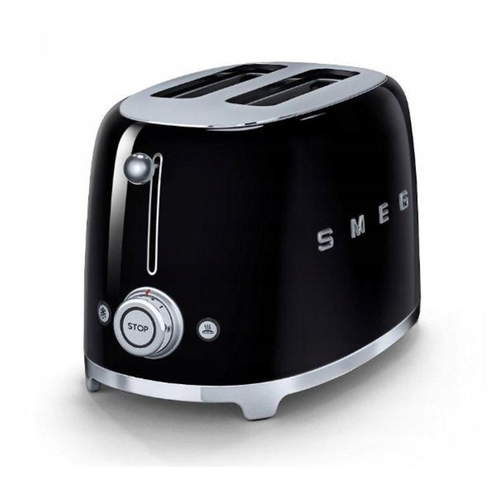 Тостер Smeg TSF01BLEU на 2 скибки, 950 Вт, чорний