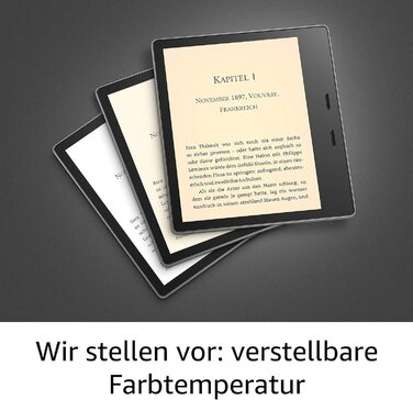 Kindle Oasis: електронна книга з регулюванням кольору екрану, водонепроникна, 8 ГБ, Wi-Fi, графіт + 3 місяці Kindle Unlimited