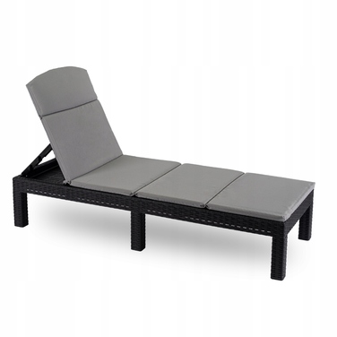 Шезлонг із техноротанга сірого кольору Mebel Elite