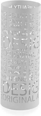 Підставка для парасоль підлогова, металева, біла, 49x19x19 см - Versa Original Design