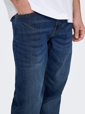 Джинси чоловічі Only Sons O&S Slim Fit Stone Washed Denim Stretch 33W/32L Середньо-сині