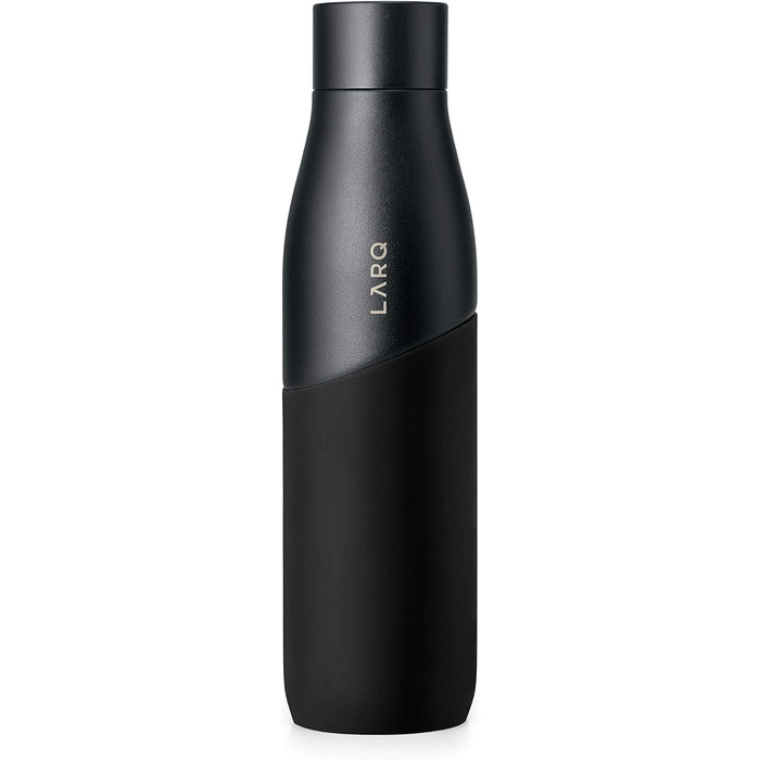 LARQ Movement PureVis 950ml – UV Self-Cleaning Stainless Steel Bottle with Silicone Sleeve | Lightweight, Impact-Resistant, Keeps Water Cool | Fitness, Running & Outdoor Activities, Black/Onyx