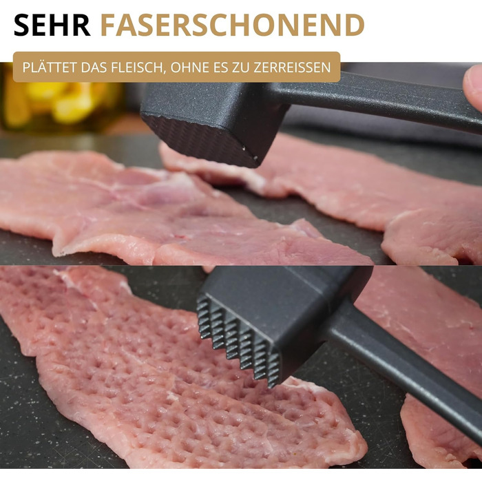 Молоток для м'яса Westmark Robusto-spezial Black Edition, алюміній, 21.5 см, сріблястий