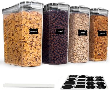 Набори контейнерів для зберігання Caliyo з кришкою, герметичні, для кухні, 4 шт.