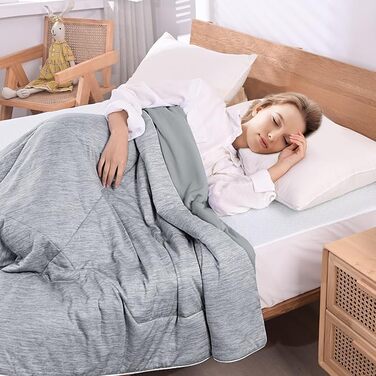 Охолоджуюча ковдра MH MYLUNE HOME Arc-Chill 200x220 см, літня двостороння ковдра-покривало, сіра