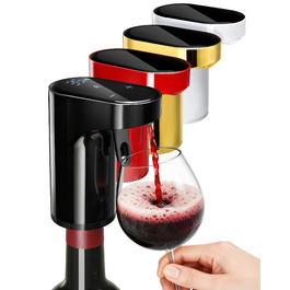 Електричний декантер для вина 5-в-1 з регулюванням дозування, цифровий виливач, автоматичний дозатор вина, чорний | Подарунок