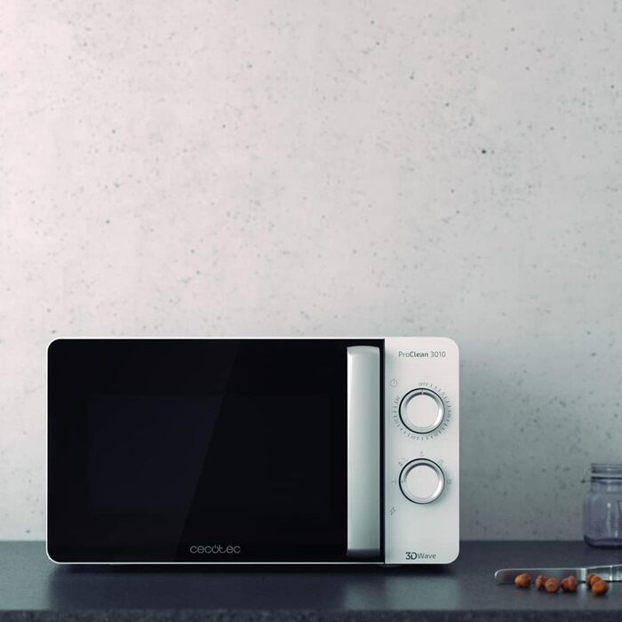 Мікрохвильова піч ProClean 3010, 20 л, покриття Ready2Clean, 700 Вт, 6 функцій, таймер 30 хв, режим розморожування, білий колір
