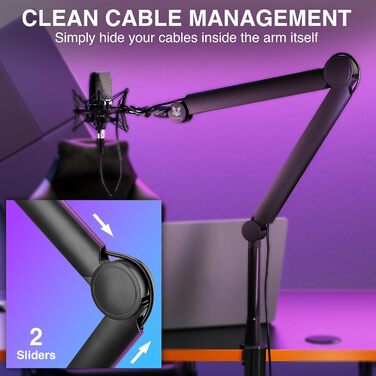 Підставка для мікрофона SENSIC SA-30 настільна з поворотним кріпленням, адаптер 3/8-5/8, універсальна, професійна, чорна