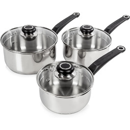 Набір каструль Morphy Richards Equip, 3 шт., нержавіюча сталь
