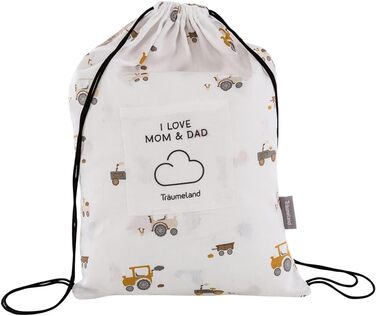 Постільна білизна Träumeland Kleine Farm, розмір: 80 x 80 см + 35 x 40 см - з найм'якішої бавовни, у практичному мішечку для гімнастики. Постільна білизна Träumeland Kleine Farm 80 x 80 + 35 x 40 см