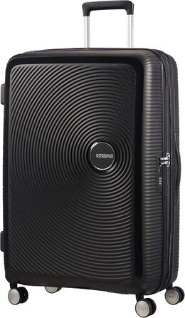 Чемодан American Tourister Soundbox Spinner L EXP 77 см, 97/110 л, чорний (Bass Black)